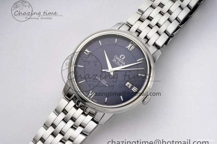 0524 De Ville SS DIWF 1:1 Best Edition Deep Blue Dial SS Markers on SS Bracelet MIYOTA Thermal 7849